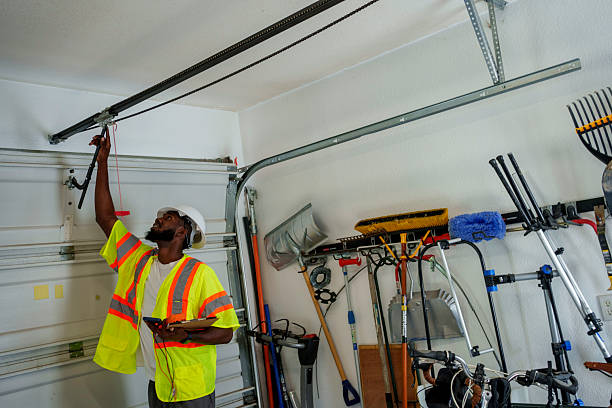 Professional Garage Door Panel Replacement technician working in Western Lake, TX